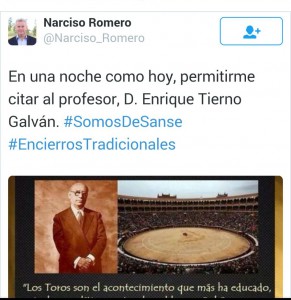 Tierno-Galván, Narciso Romero y Twitter.