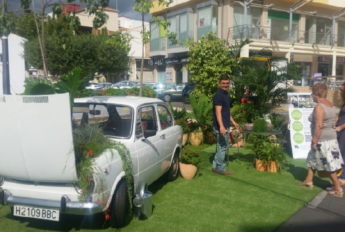 La Comunidad Verde convertirá mañana 70 plazas de aparcamiento en otros tantos jardines