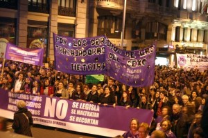 Manifestación y paro de mujeres por el 8 de Marzo