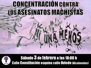 Hoy sábado Concentración contra los Asesinatos Machistas