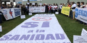 Encierro en el Hospital Infanta Sofía de la Plataforma en defensa de la Sanidad Pública