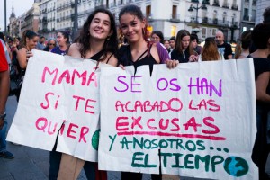 «Si no asistís a mi clase, uniros a la concentración contra el cambio climático»