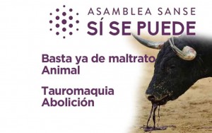 Asamblea Sanse Sí Se Puede apoya la concentración de Sanse Antitaurino del próximo día 4 de septiembre