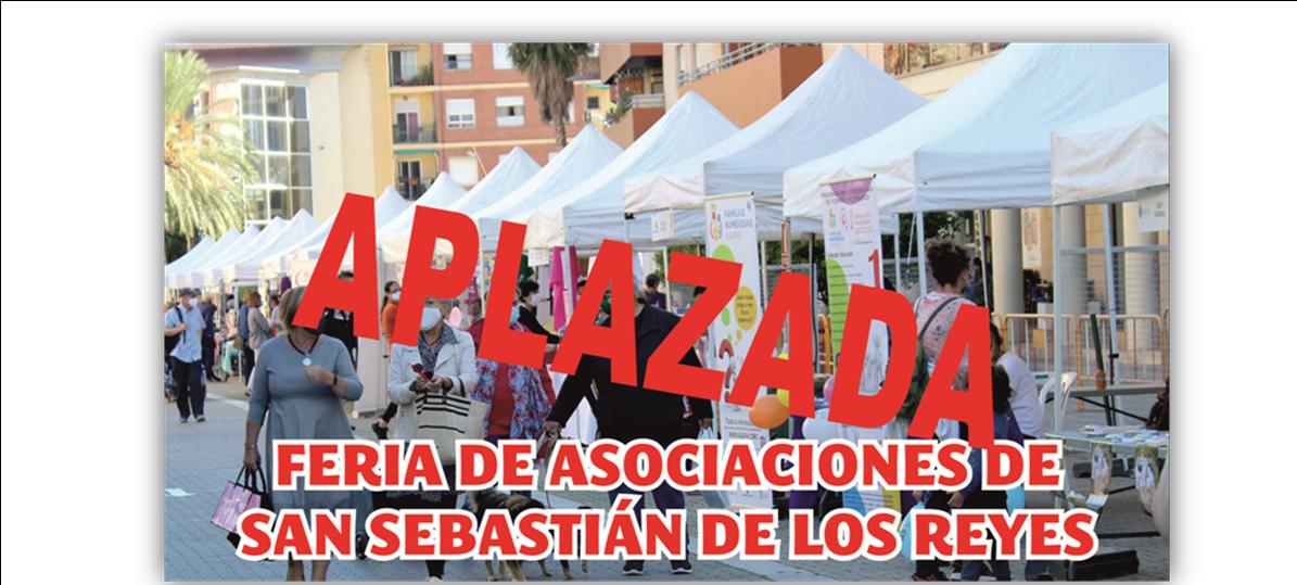 El Ayuntamiento de San Sebastián de los Reyes pospone la feria de asociaciones.