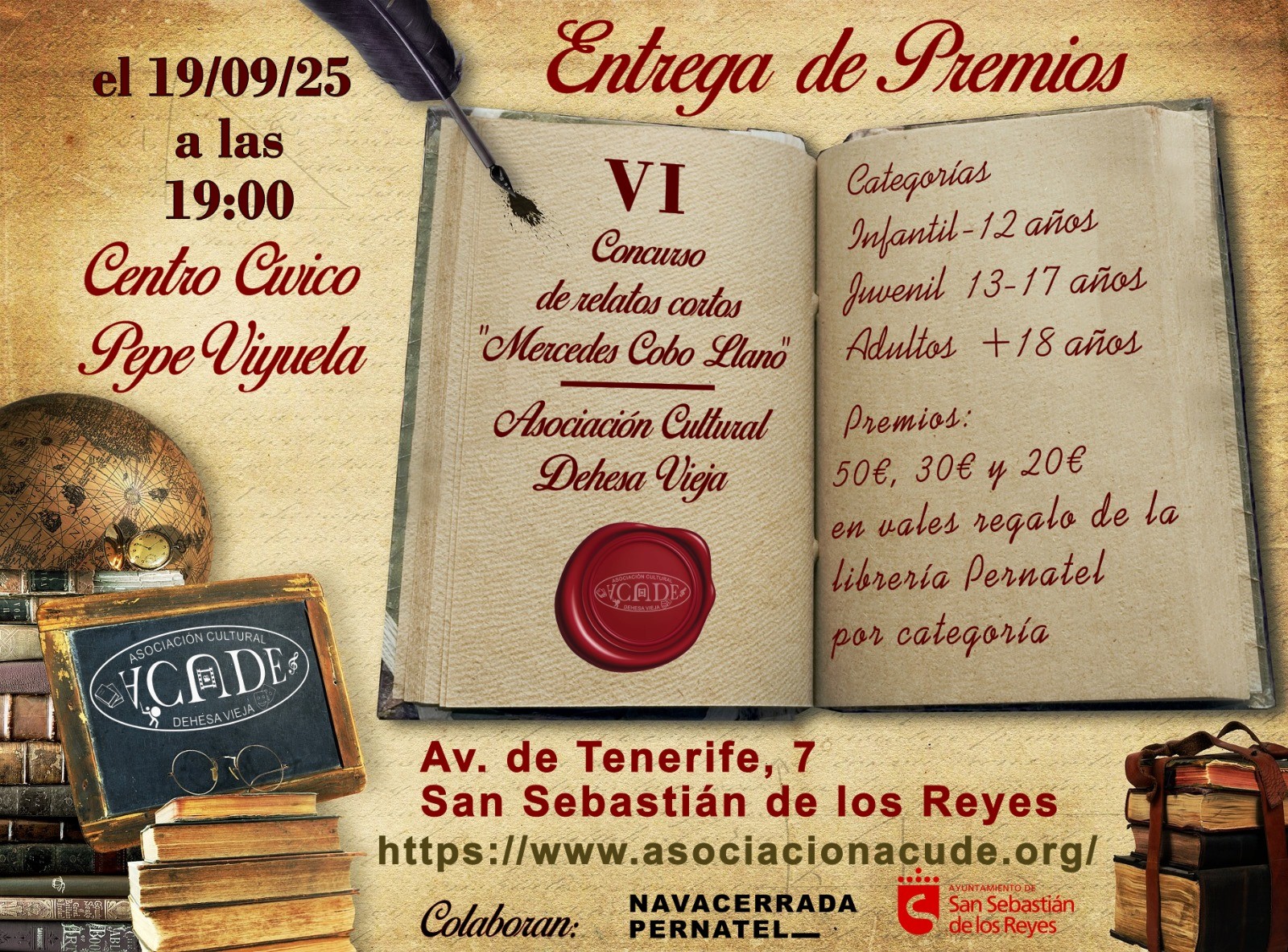 Se entregaron los VI premios de relato corto «Mercedes Cobo Llano» de la Asociación ACUDE