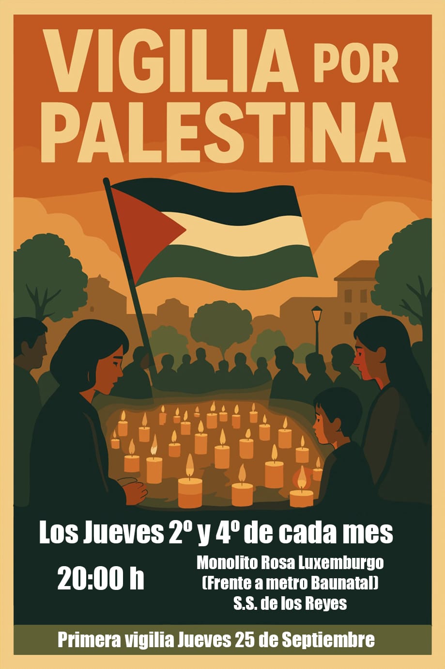 Vigilia por Palestina en Sanse