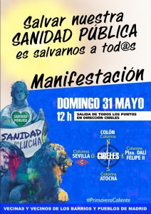 El domingo 31 de mayo gran manifestación por la Sanidad Pública en Madrid 0
